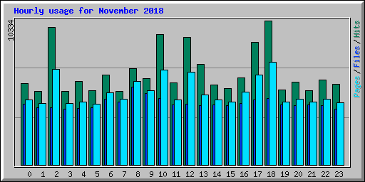 Hourly usage for November 2018