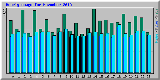 Hourly usage for November 2019