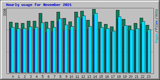 Hourly usage for November 2021