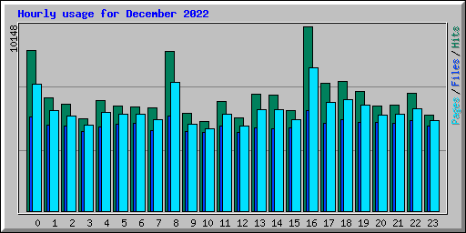 Hourly usage for December 2022