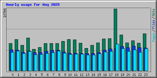 Hourly usage for May 2025